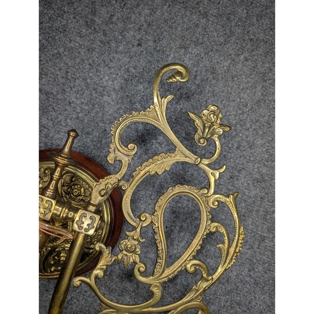 Vintage Brass Piano Candelabra WIRED Wall Sconce Electric Light No Globe READ‎